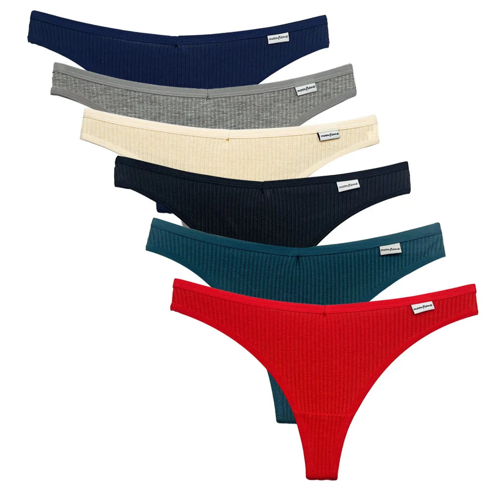 5 PCS/Set Women's Panties Sexy Lingerie Female Underpants G-String Girl Pantys M-XL Cotton Thongs