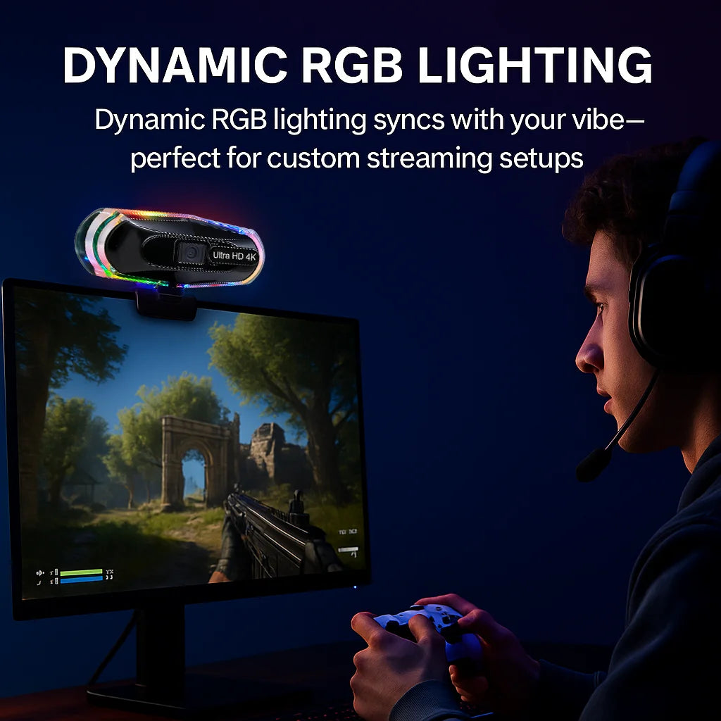 4k LED Light Autofocus Webcam