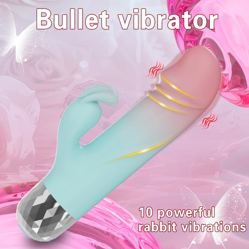 G-Spot Clitoral Rabbit Vibrator — Dual Stimulation Silicone