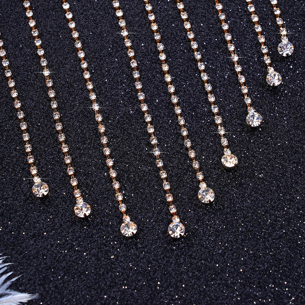 Crystal Tassel Masquerade Headwear Chain