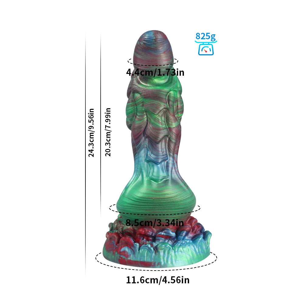Silicone Suction Cup Massager Dildo — 3 Sizes
