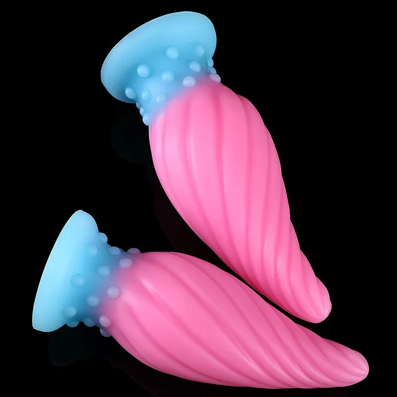 Luminous Glow Silicone Anal Plug — 5 Sizes Body Safe