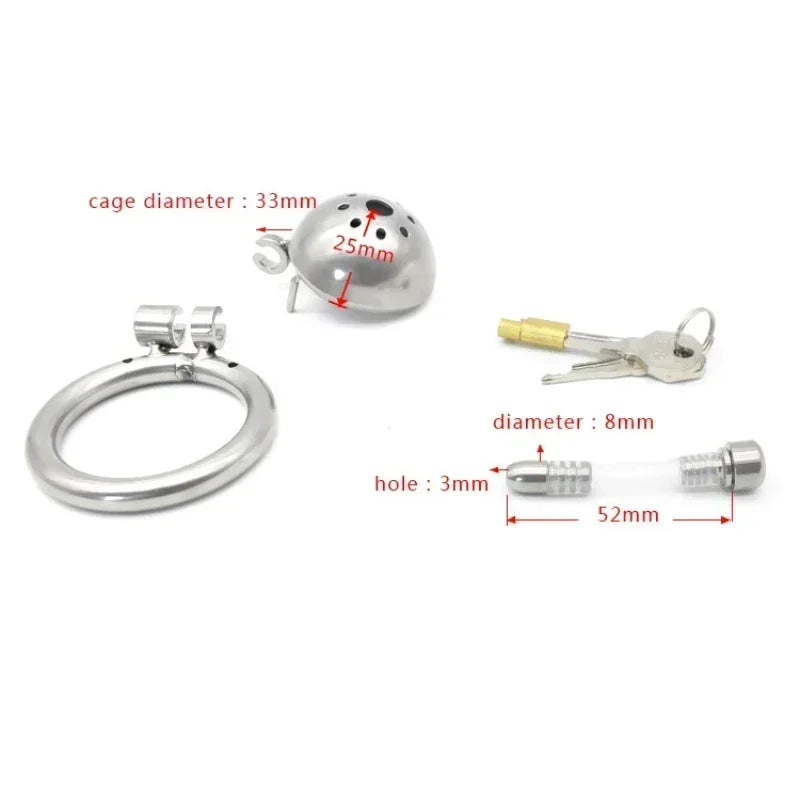 Hand Polished Steel Chastity Cage