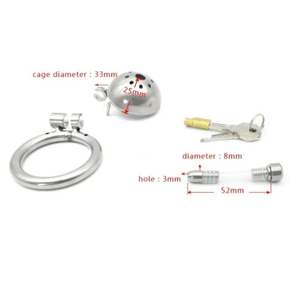 Hand Polished Steel Chastity Cage