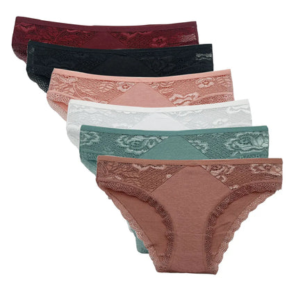 Lady Underwear 5 PCS/SET Sexy Lace Underpants Fashion Female M-XL Women Panties Cotton Briefs
