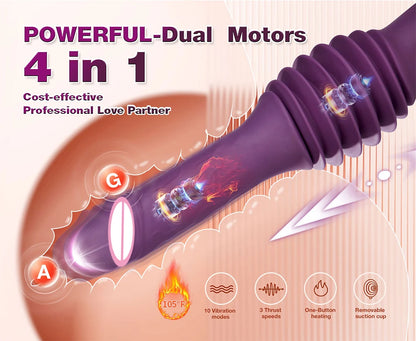 Realistic Telescopic Dildo 10 Vibration Modes