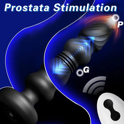 Telescopic Anal Plug Vibrator — Wireless Remote Control