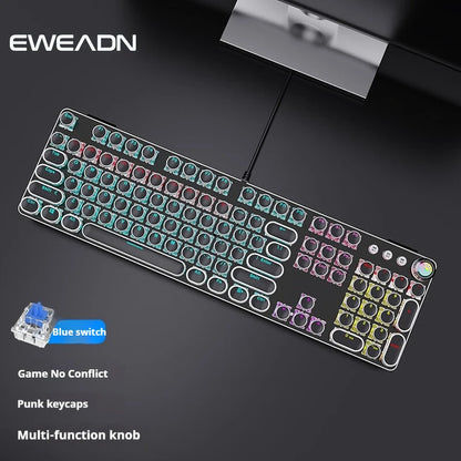 LED Backlit Typewriter Style keyboard