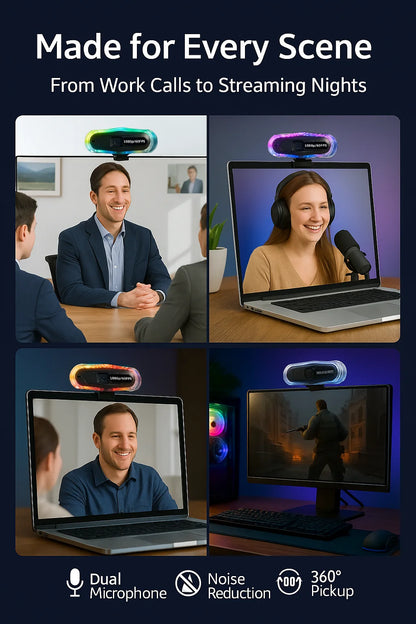 4k LED Light Autofocus Webcam