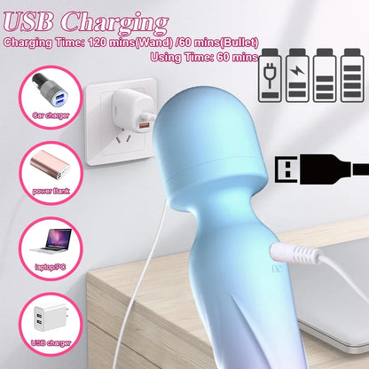 2 in 1 Powerful AV Vibrator