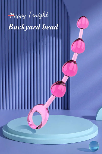 Anal Stimulator Ball Beads Butt Plug Masturbation Crystal Sex Toy for Beginners Man Women Couples Anus Masturbator  Massager