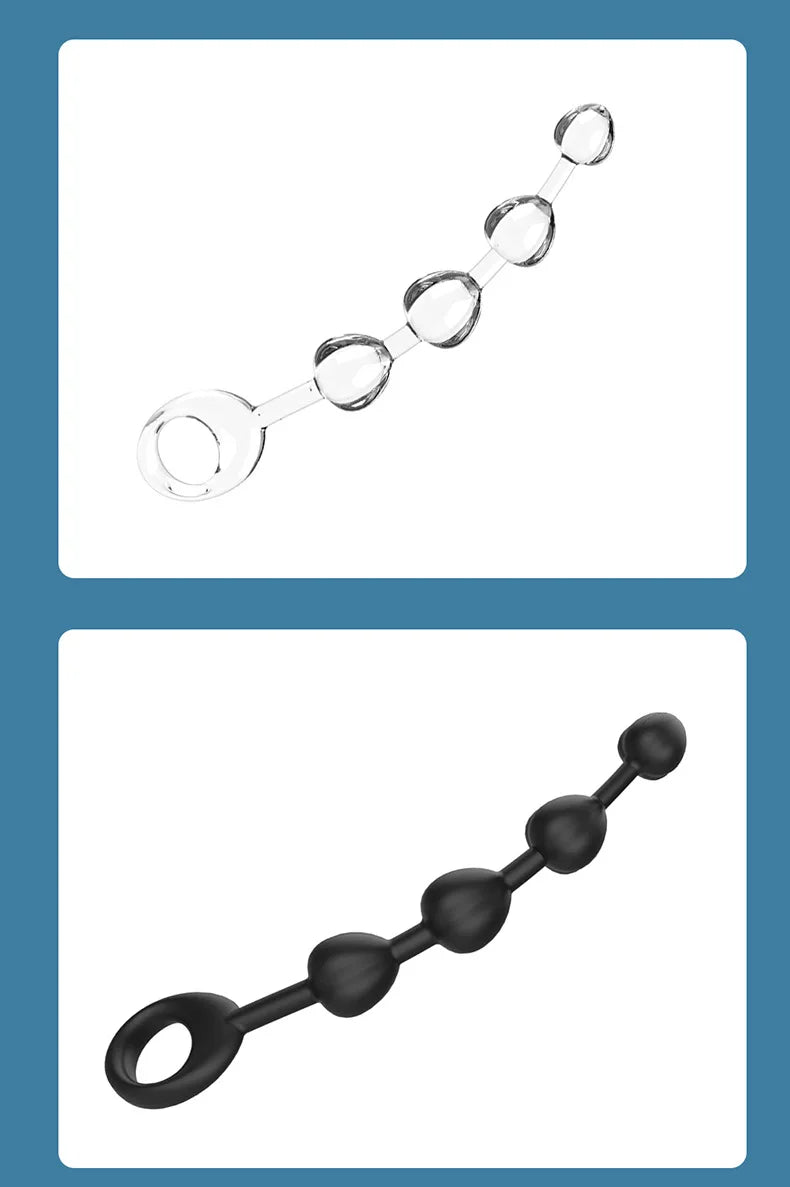 Anal Stimulator Ball Beads Butt Plug Masturbation Crystal Sex Toy for Beginners Man Women Couples Anus Masturbator  Massager