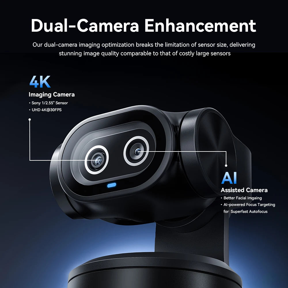 4K AI PTZ Mics & Privacy Mode Cam