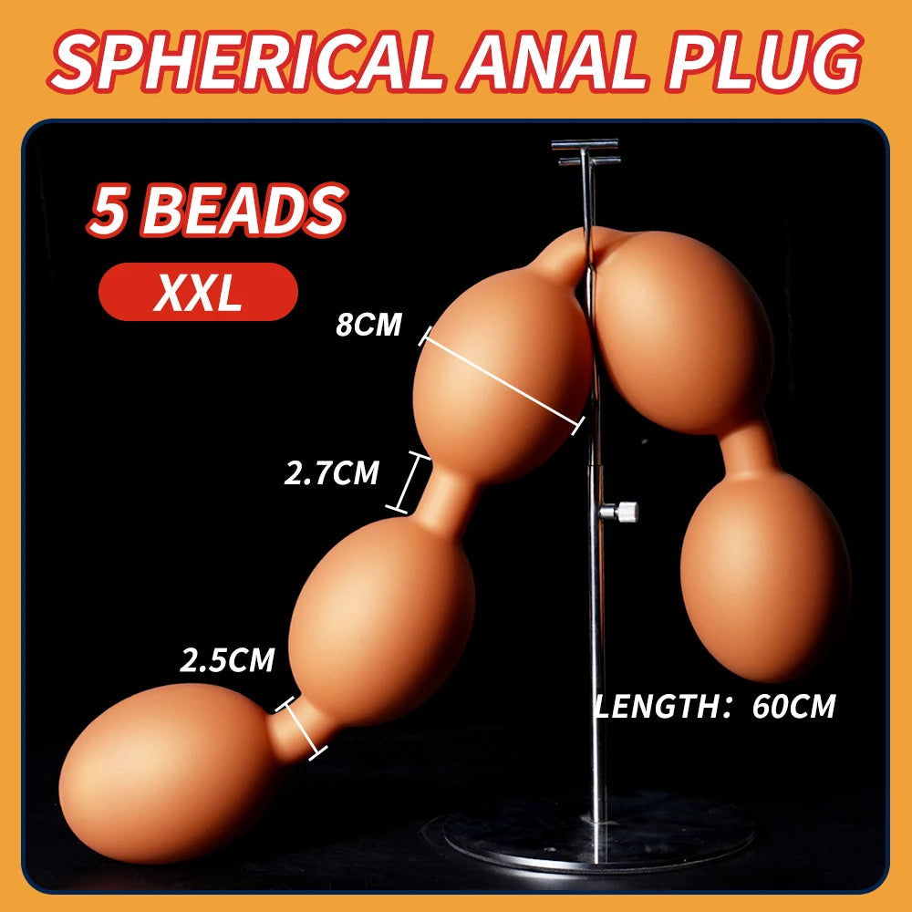 Extra-Long Soft Silicone Beaded Plug