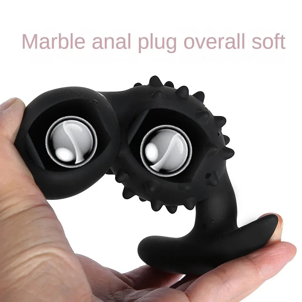 Vibrating Silicone Plug Built In Ball