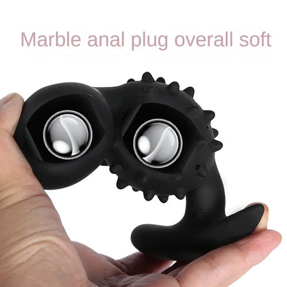 Vibrating Silicone Plug Built In Ball