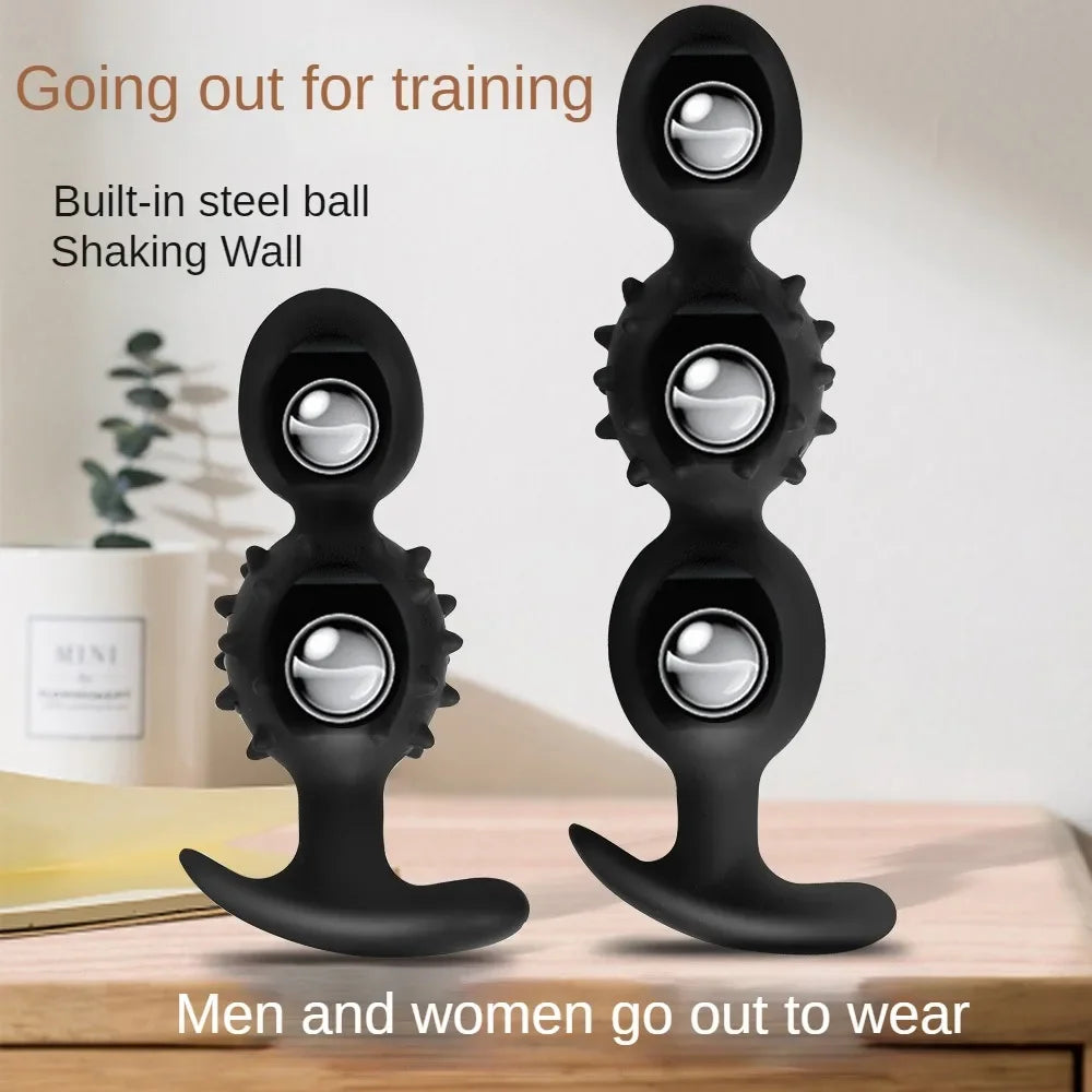 Vibrating Silicone Plug Built In Ball