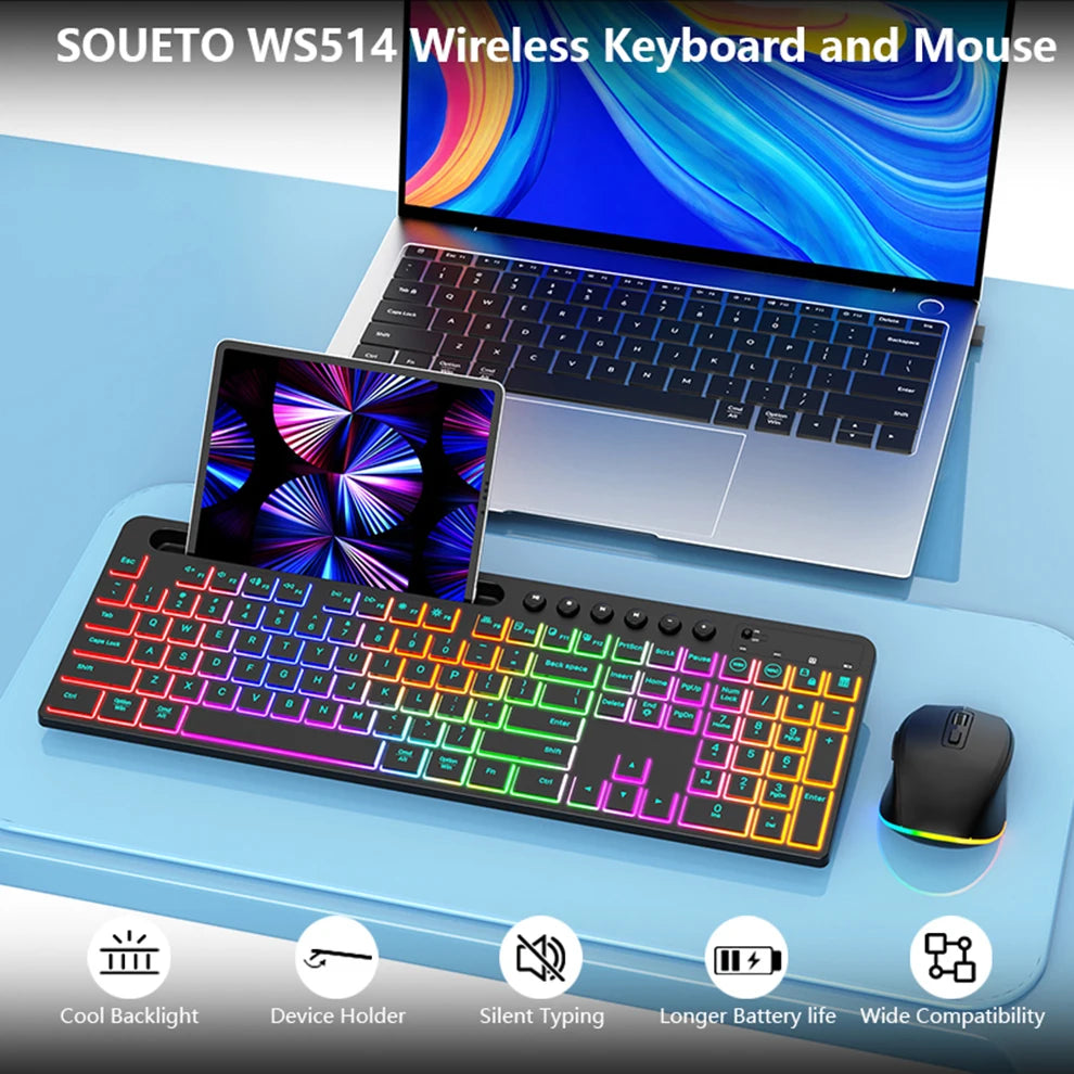 Silent Wireless Keyboard And Mouse