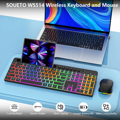 Silent Wireless Keyboard And Mouse