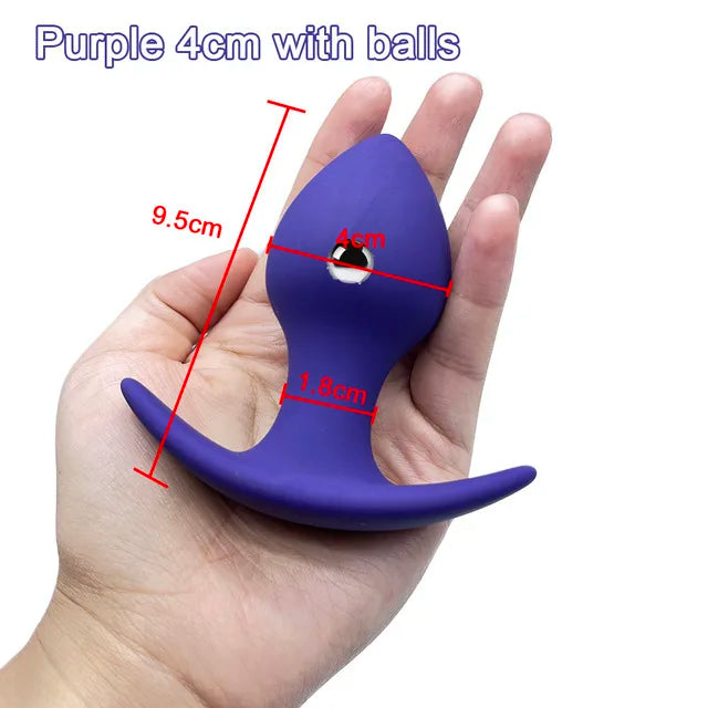 Hard Silicone Anal Training Plug — Progressive 5 Sizes