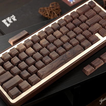 Stylish Wood Grain Mechanical Keycaps