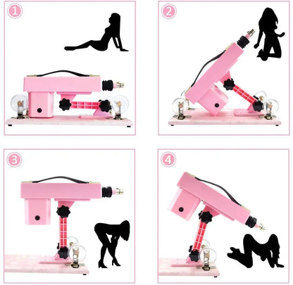 Quiet Auto Sex Machine with 3XLR Attachments