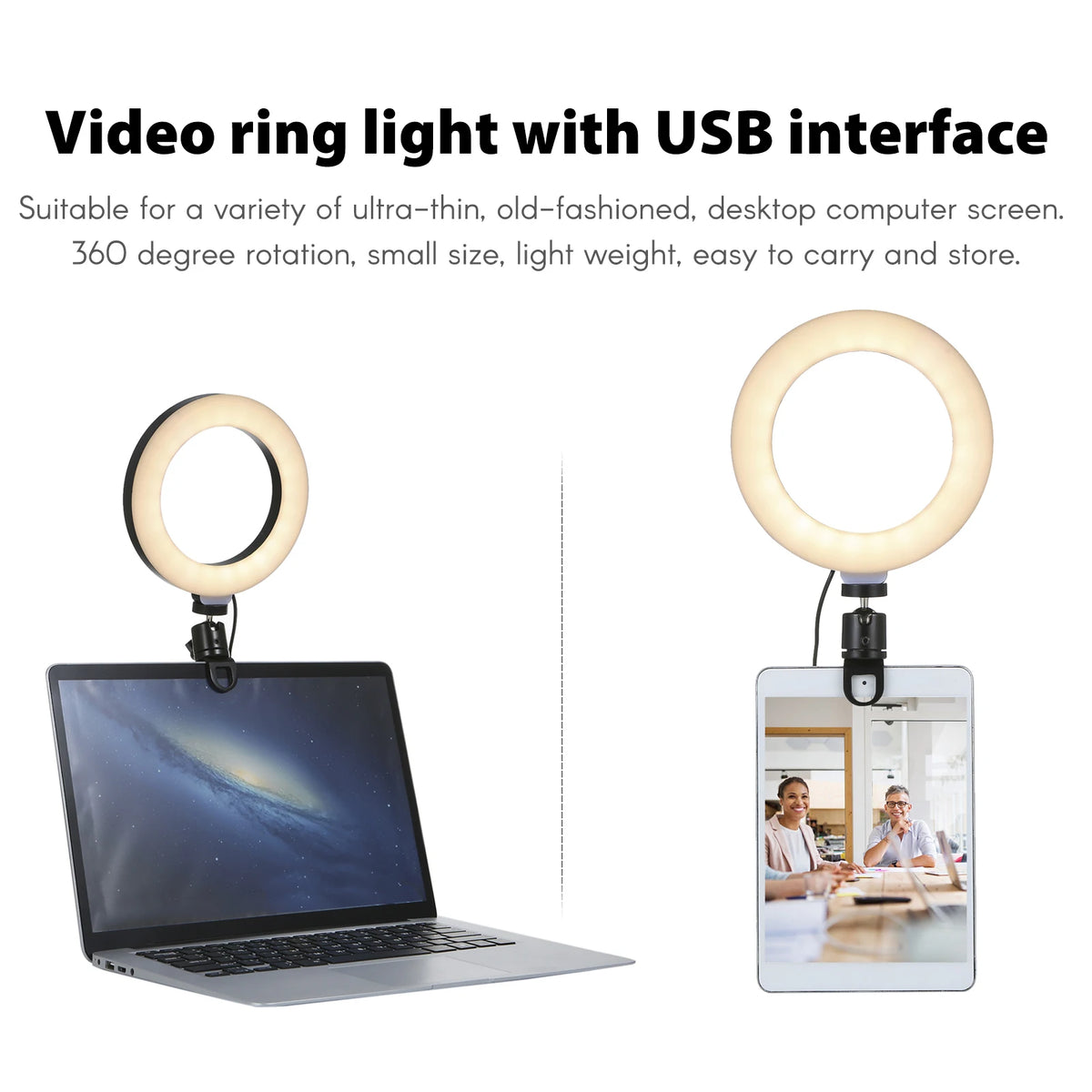 Laptop Live Streaming Ring Light