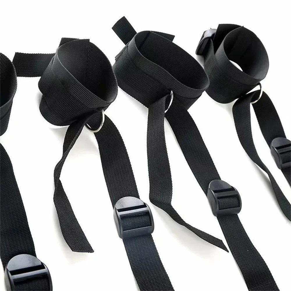 Bed Restraint Strap System with Wrist & Ankle Cuffs