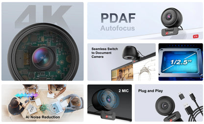 Autofocus, Dual Microphones Cam