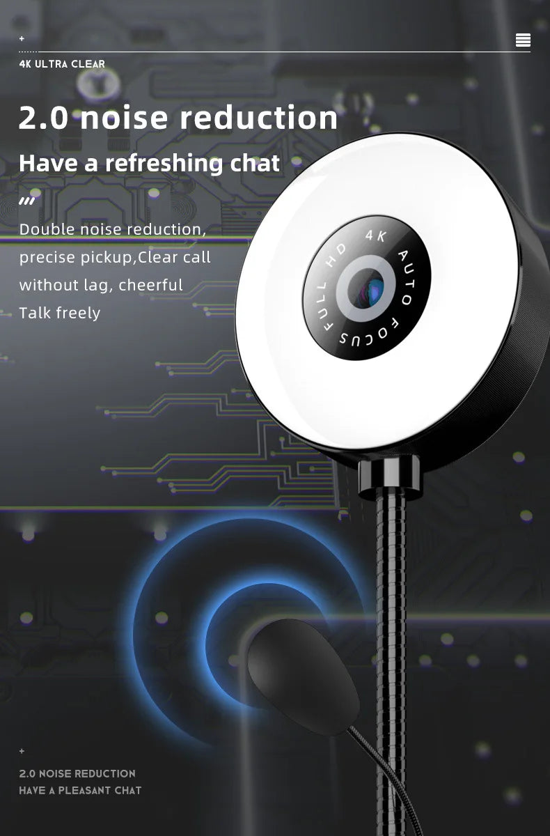 3-in-1 4K Webcam with Mic