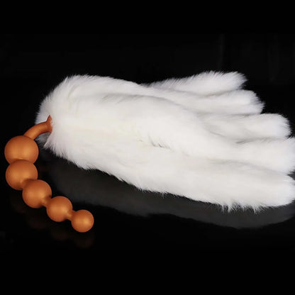 Huge 9 Ball Anal Plug Tail Sex Toys For Men Women Anal Dilator Soft Butt Plug with Tail Anal Beads Sex Party Erotic Toy Butplug