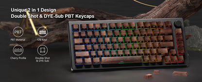 Wooden PBT Keycaps