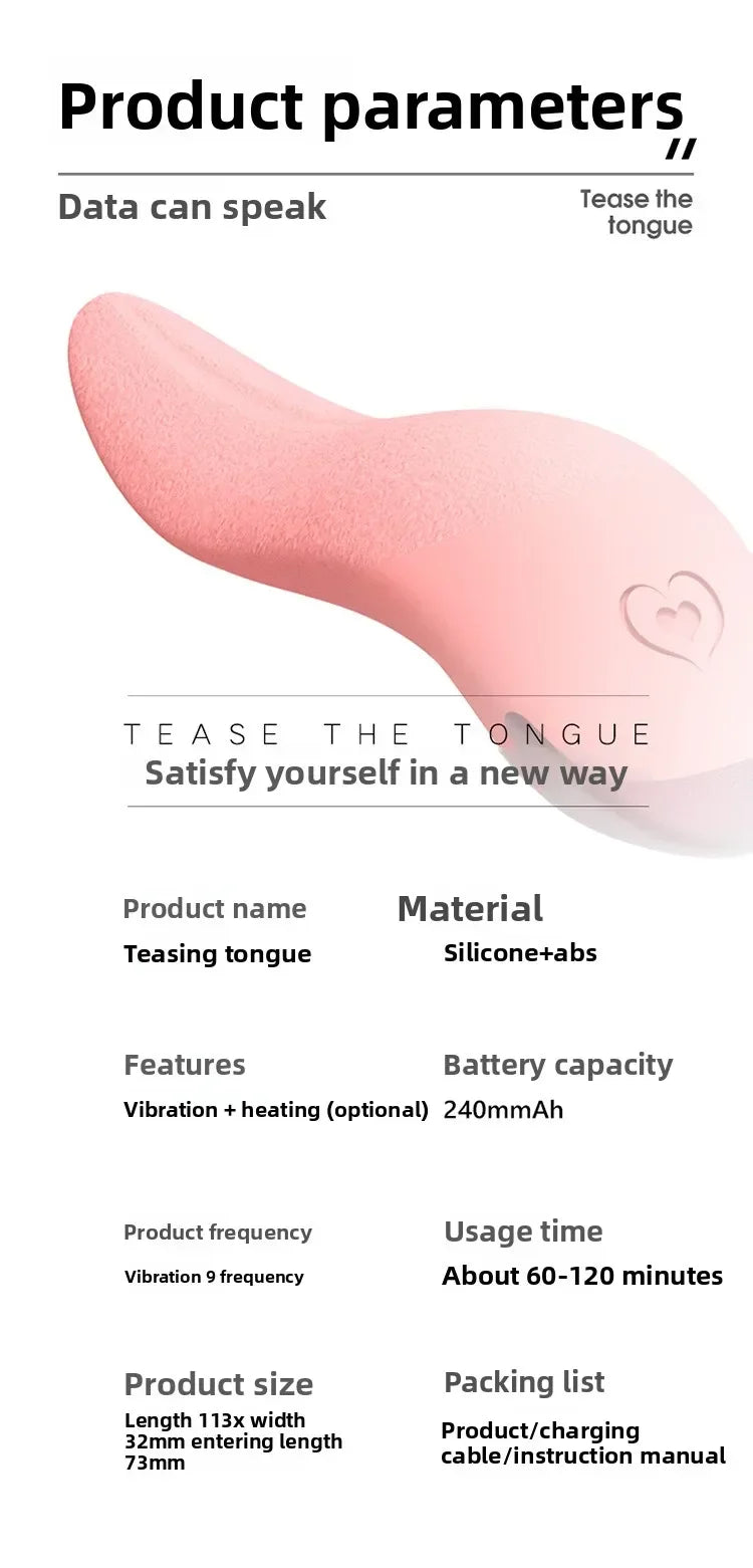 Tongue Licking Dildo Vibrator