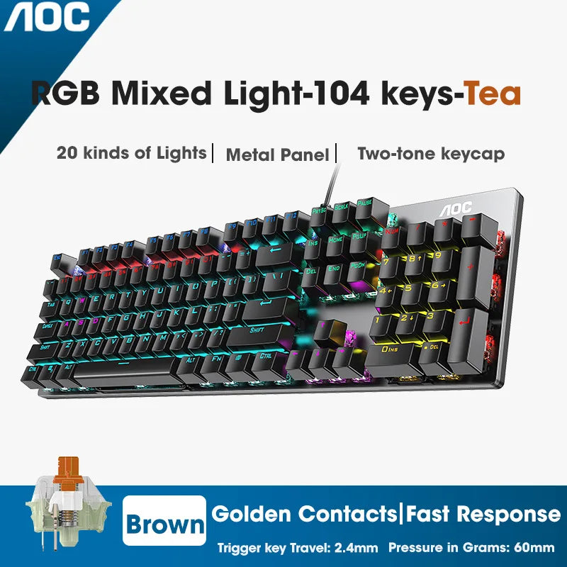 Green/Black Tea Axis Keyboard