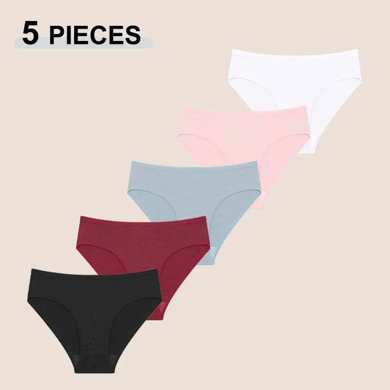 Female Underpants Solid Color Pantys S-XL