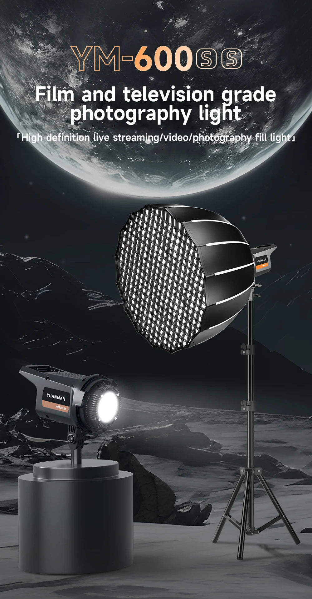 Remote-Control LED Video Lamp