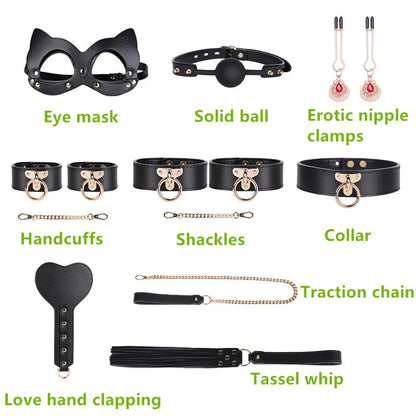 8-Piece Vibrator & Couples Restraint Combo Set