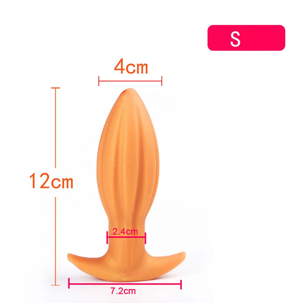 Huge Silicone Anal Plug — Progressive 5 Sizes S to XL