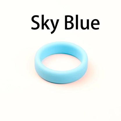 6 Color Penis Ring Delay Ejaculation Silicone Reusable Semen Cock Rings on for Men Enlargement Sex Toys For Men Couple Rings