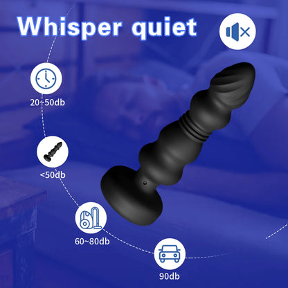 Telescopic Anal Plug Vibrator — Wireless Remote Control