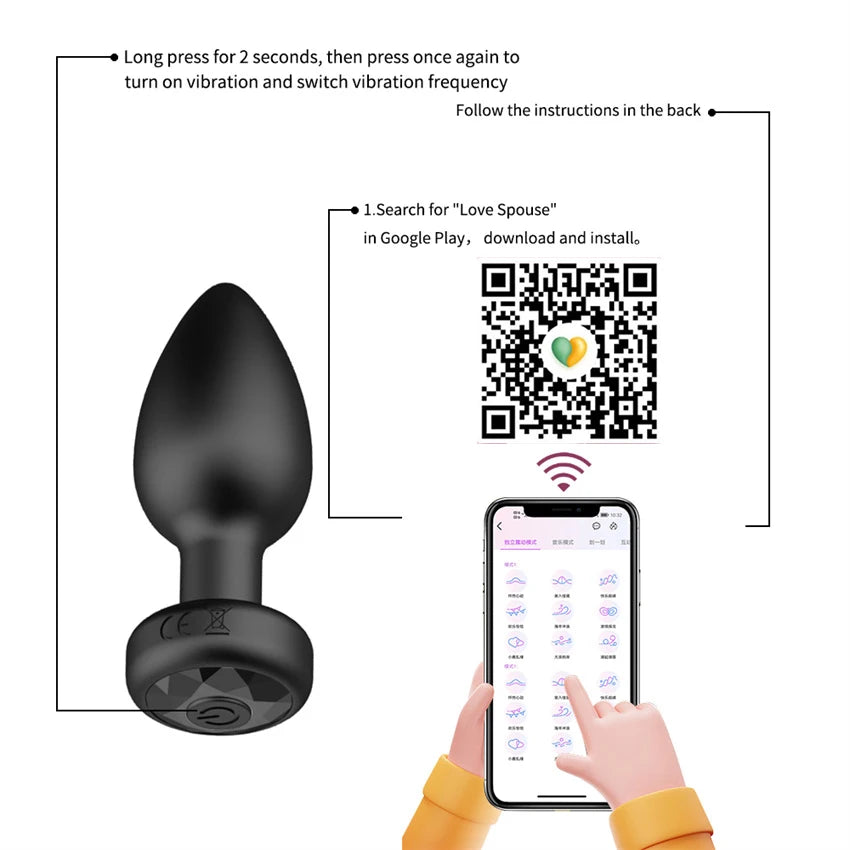 Remote-Control Silicone Plug Massager
