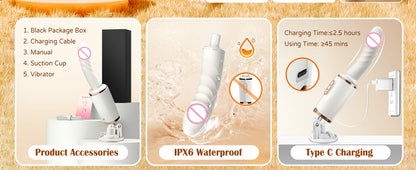 Rotating Heating Thrusting Dildo Vibrator