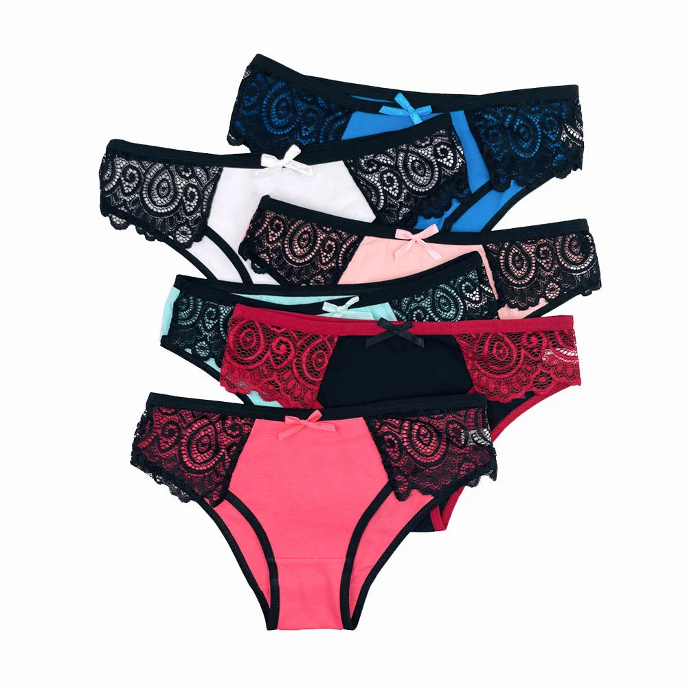 Cotton Briefs Lady 5 PCS/SET Lace Panty Underpants Seamless Panties For Women Lingerie