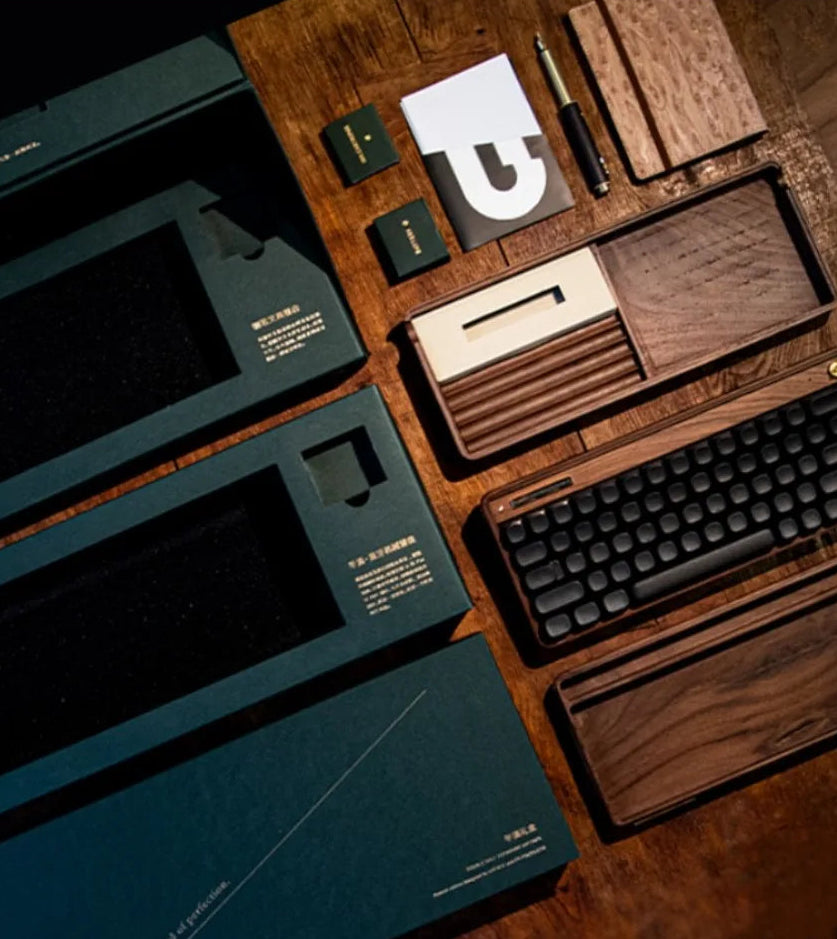 Premium Ergonomic Wood Keyboard