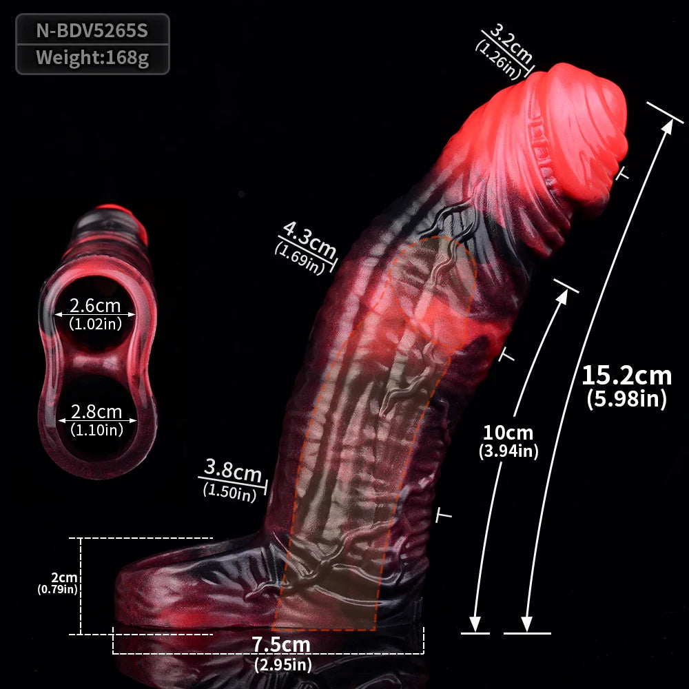 Vibrating Silicone Sleeve Extender – Multi-Mode