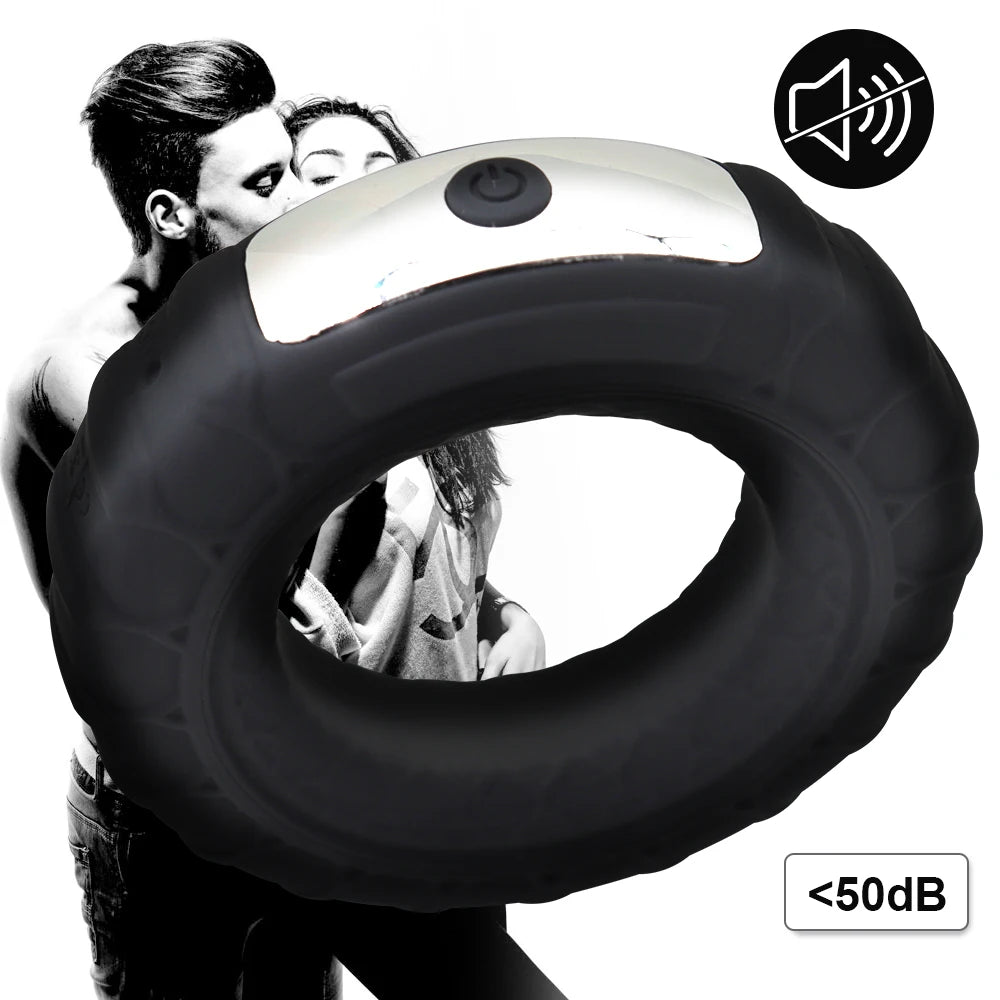 Penis trainer penis ring men delayed ejaculation sex toy USB rechargeable silicone vibrating penis ring adult sex toy for men