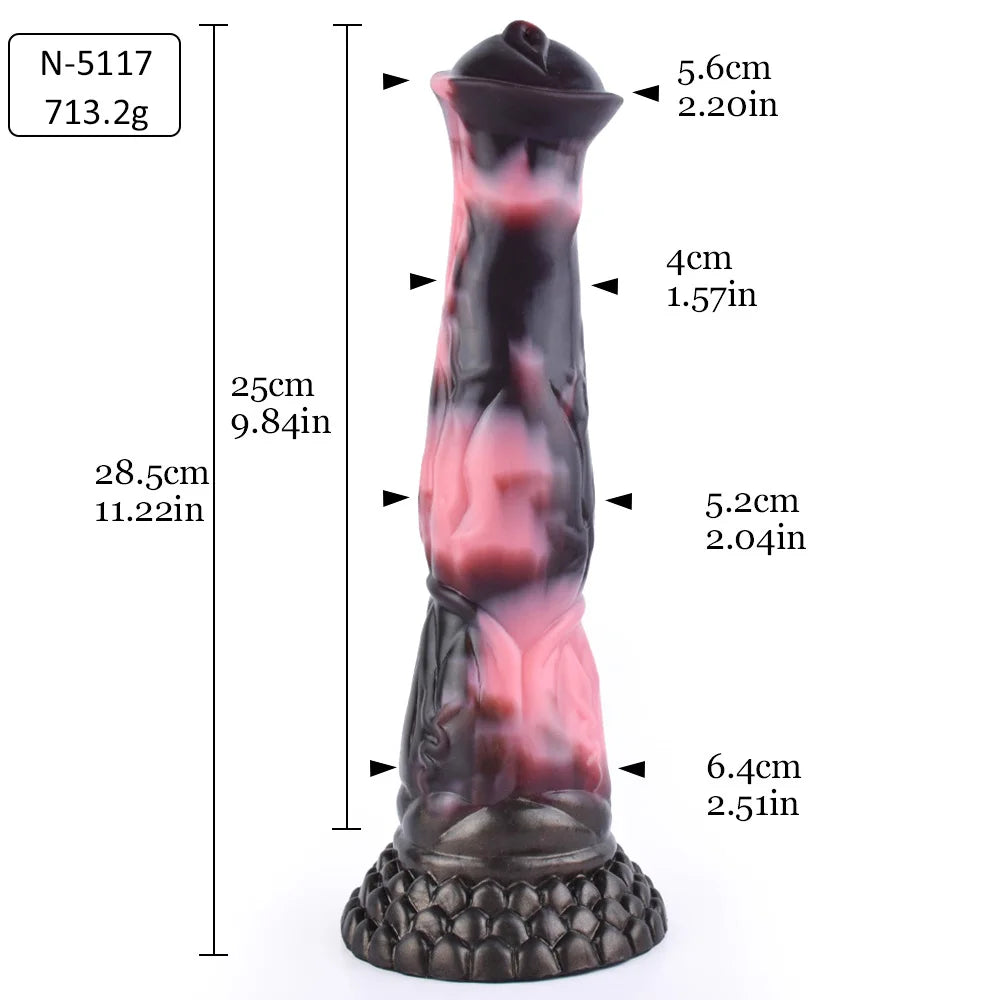 Fantasy Horse Knot Silicone Dildo — Premium Liquid Silicone