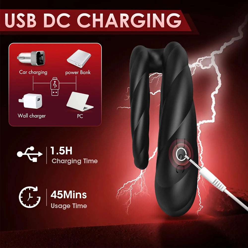 App Control Double Penis Ring Vibrator 10 Vibrations Cock Ring Penis Enhancer G spot Vibrator Mens Vibrator for Longer Erections