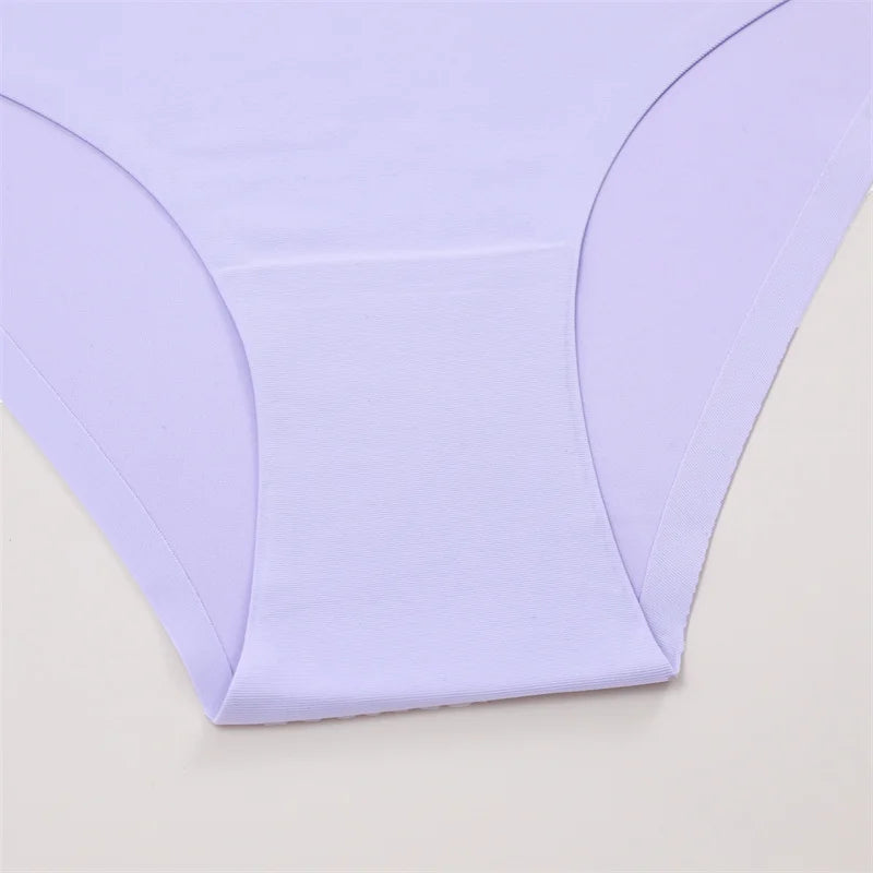 6Pcs/Set Sexy Traceless Panties For Women Seamless Low Waist Breathable Briefs High Elastic Solid Color Lingerie Cozy Underpants