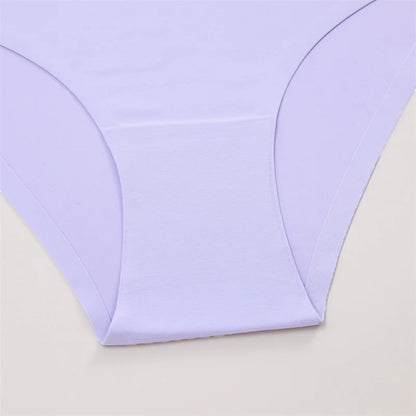 6Pcs/Set Sexy Traceless Panties For Women Seamless Low Waist Breathable Briefs High Elastic Solid Color Lingerie Cozy Underpants